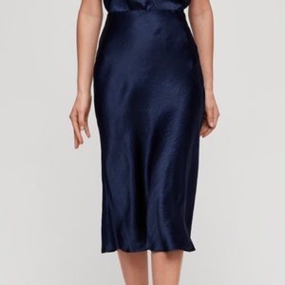 *SOLD* NWOT Babaton Slip Skirt in Starboard - Picture 2 of 3